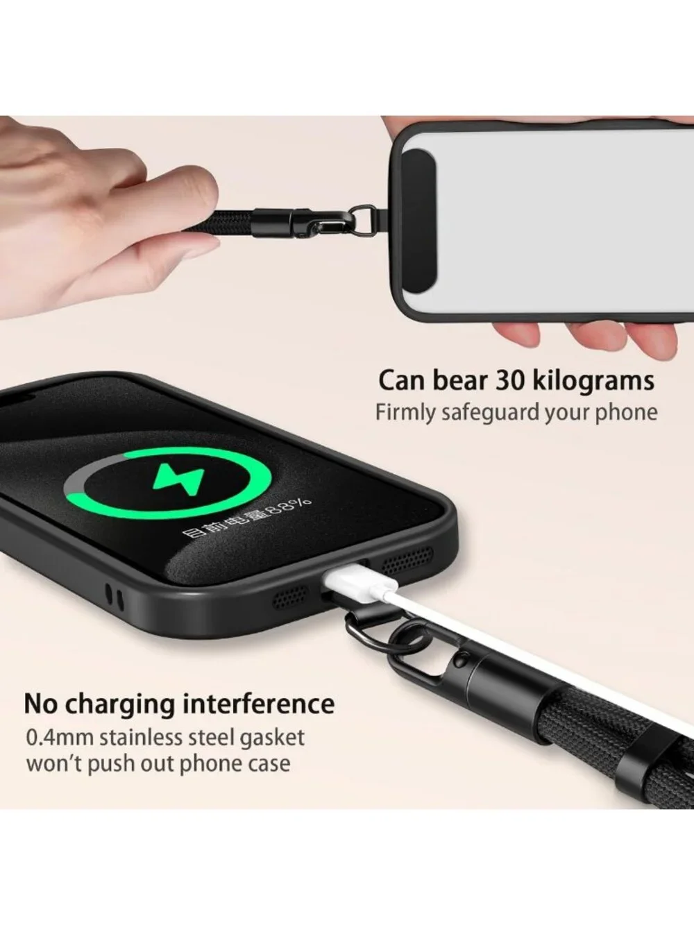 Adjustable Anti-Theft Phone Lanyard 2 Pack - Crossbody Neck & Wrist Strap